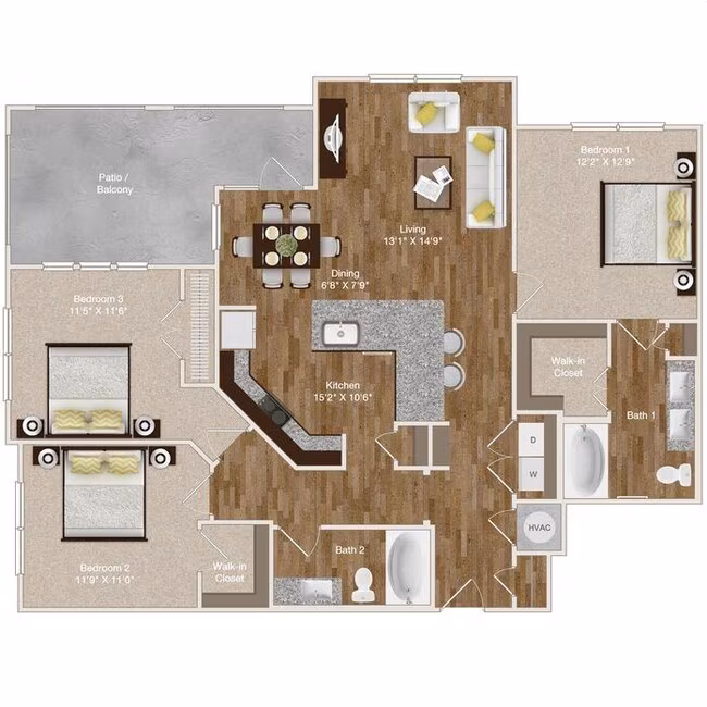 Unit 4302 3207 floor plan